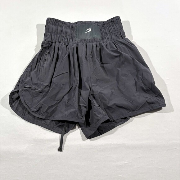 BOXRAW Shorts Womens Gray High Waist Boxing Running 3" Inseam SMRT-Tech Sz S - Picture 1 of 10